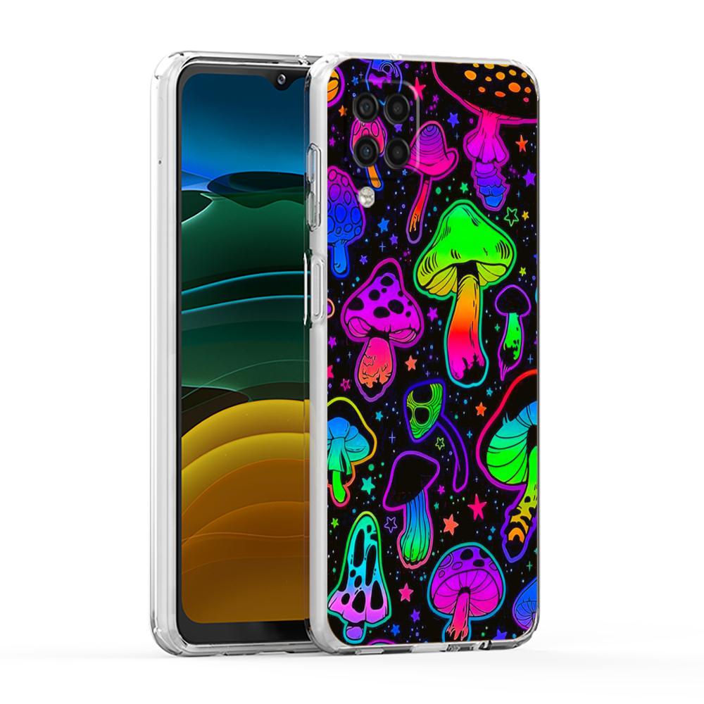 Colorful Mushroom Soft TPU Cover for Samsung Galaxy A25 A23 A22 A52S A52 A55 A72 A51 A71 A41 A31 A13 5G Transparent Phone Case