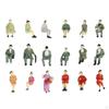 50 Pieces 1:87 Painted Figures People Passengers for Model Train