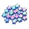 100-Piece Pack: Transparent Acrylic Plated Star Beads for DIY Jewelry Making