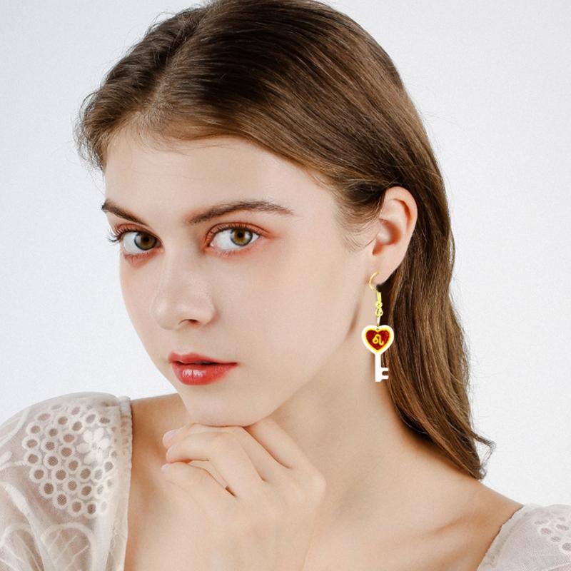 Number Alphabet Constellation Earrings Silicone Mold Crystal Epoxy Diy for Key Lock Pendant Jewelry Epoxy Mold for DIY C