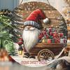 Christmas Decoration Sign,indoor Hanging decorations,2D Flat Wooden Products with Christmas Dwarf pattern,Christmas Gifts for Friends and Family