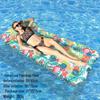 Inflatable PVC Float Recliner: Foldable Striped Swimming Bed