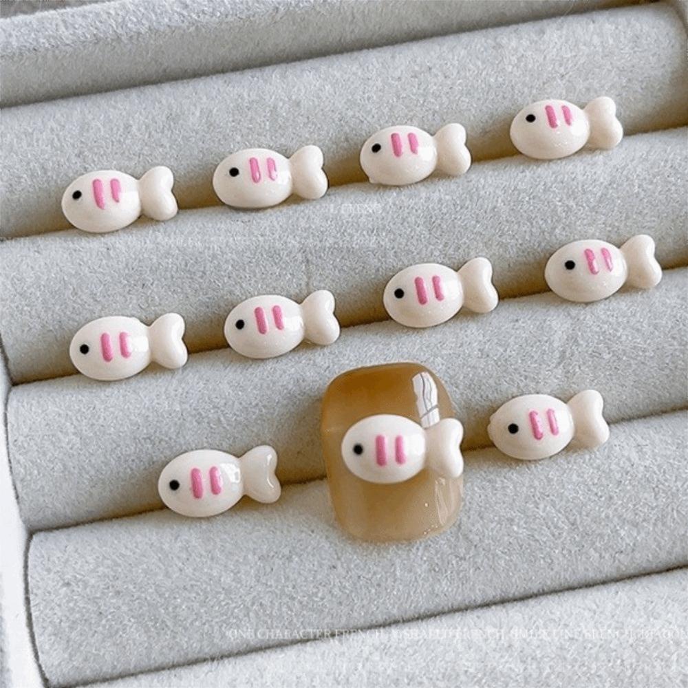 Little Fish Series Nail Art Charms DIY Craft Nail Decorations Resin Designer Charms for Nail Art