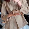2024 autumn new retro brown mini exquisite niche ins neck crossbody premium cylinder shoulder bag