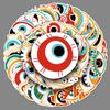 50 Demon Eye Personalized Hand-painted Non-Infringement Decorative Skateboard Suitcase Computer Water Cup Stickers