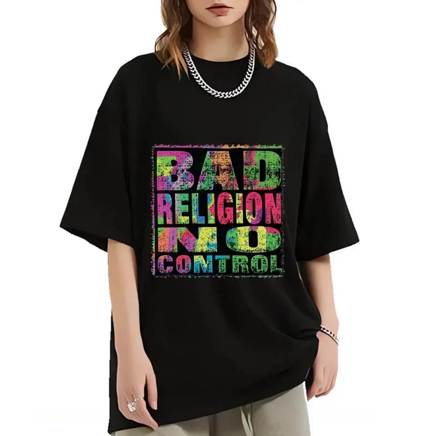 

Bad Religion Tour Cotton No Control Album T Shirt T-Shirt Men S Cool Streetwear Short Sleeve Tee Shirt Women S Black S чёрный