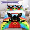 Bunny Customize Your Name Bedding Set Breathable Duvet Cover with Pillowcases Home Decoration Birthday Gift