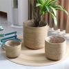 Planter Basket Hand Woven Plant Flower Pots Cover with Plastic Liner Plant Pot Storage Basket Farmhouse Plant Pot
