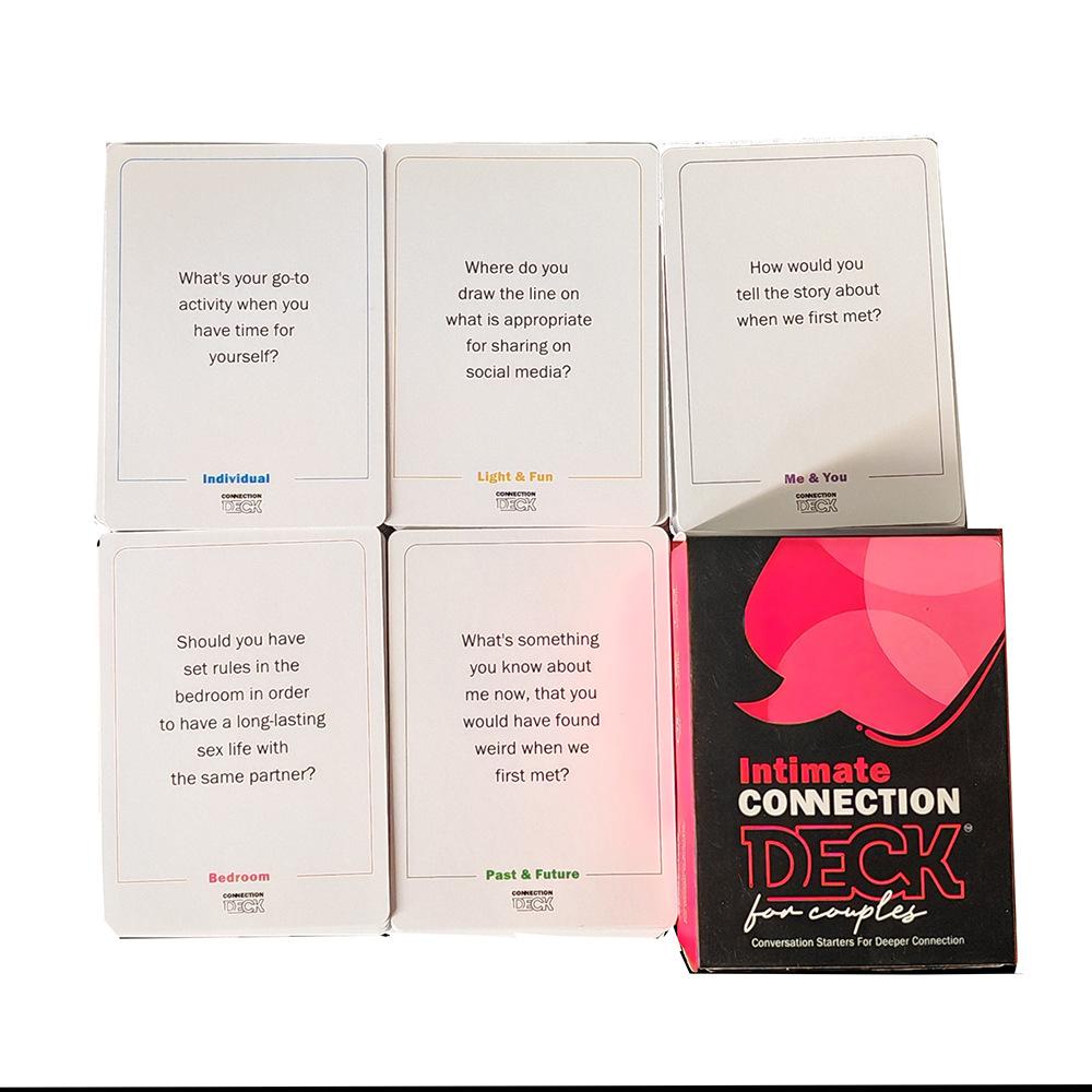 English Version Comeciton Deck Couple Game Cards, Affectionate Conversation Card Board Game