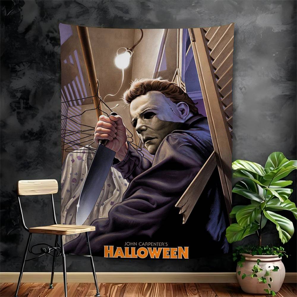 Classic Horror Movie Characters Michael Myers Halloween DIY Wall Tapestry Art Science Fiction Room Home Decor Wall Art Decor