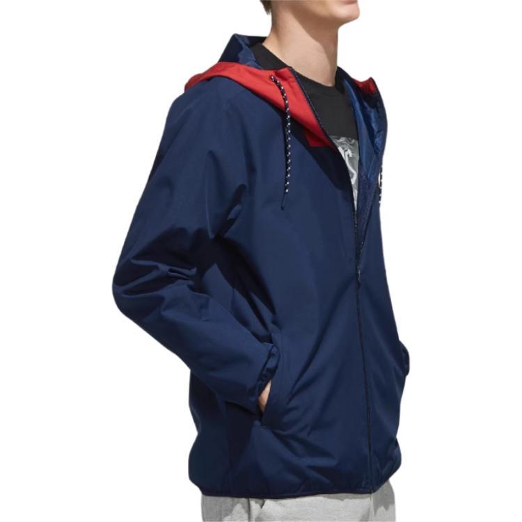 Adidas Chaqueta Casual de Manga Larga con Capucha y Cremallera Neo Sports para Hombre Chaquetas Azul Marino FK5815
