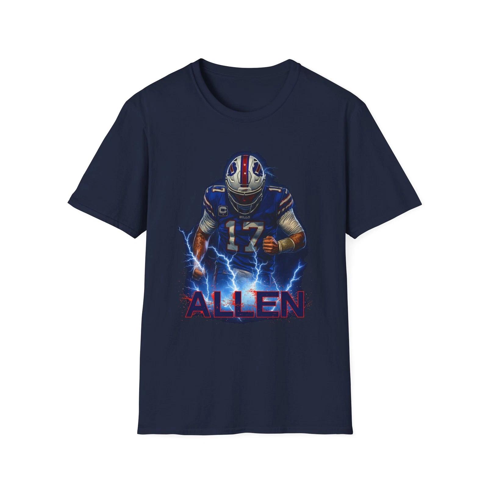 Men s and Women s T-shirts Josh Allen Unisex Softstyle T-Shirt, Buffalo Bills Football Tee, Sports Fan M