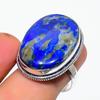 Natural Lapis Lazuli Gemstone Handmade 925 Sterling Silver Jewelry Ring Size 8 AR-19349