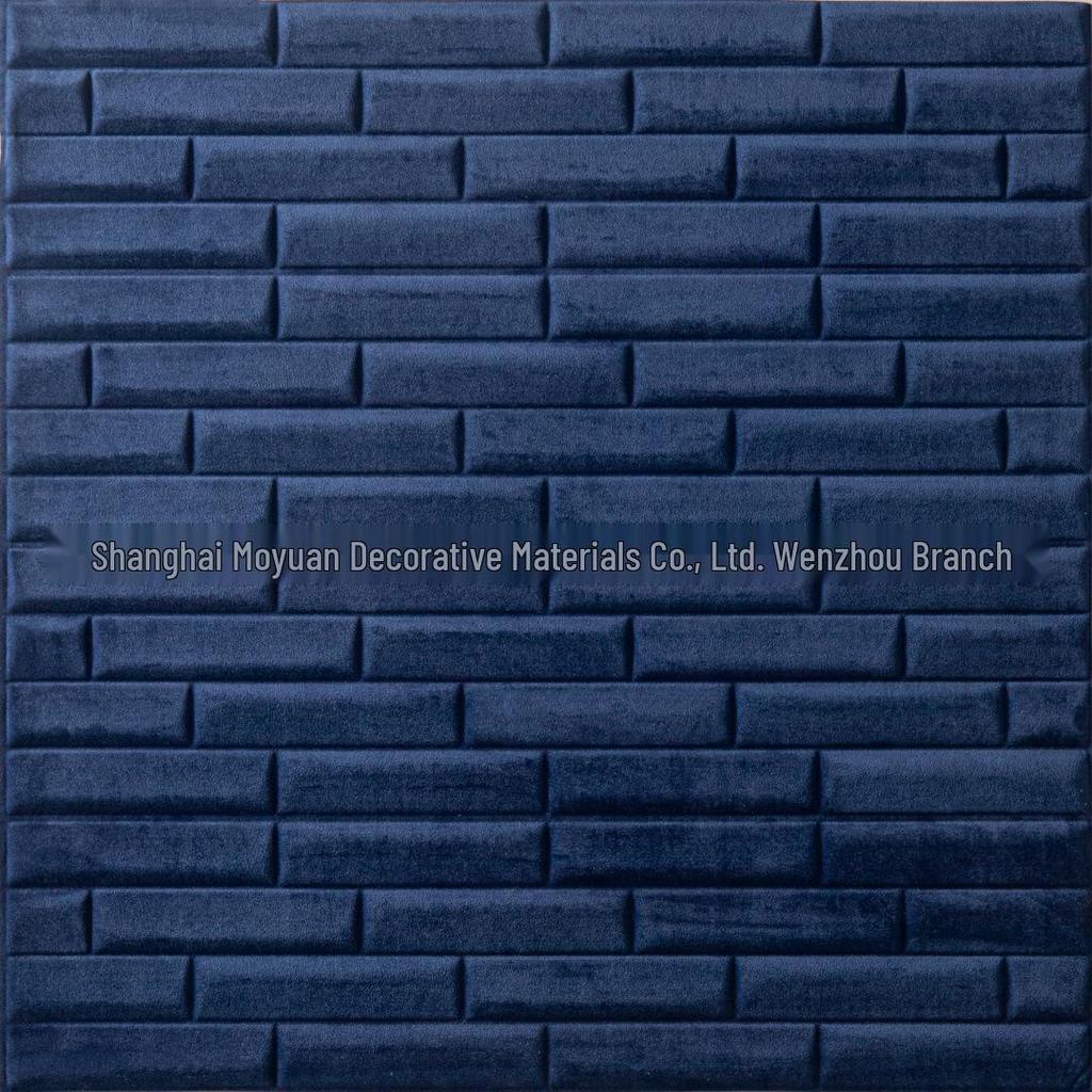 Waterproof 3D Folding Plush Twill Self-Adhesive Wall Sticker - Soft, Anti-Collision Design