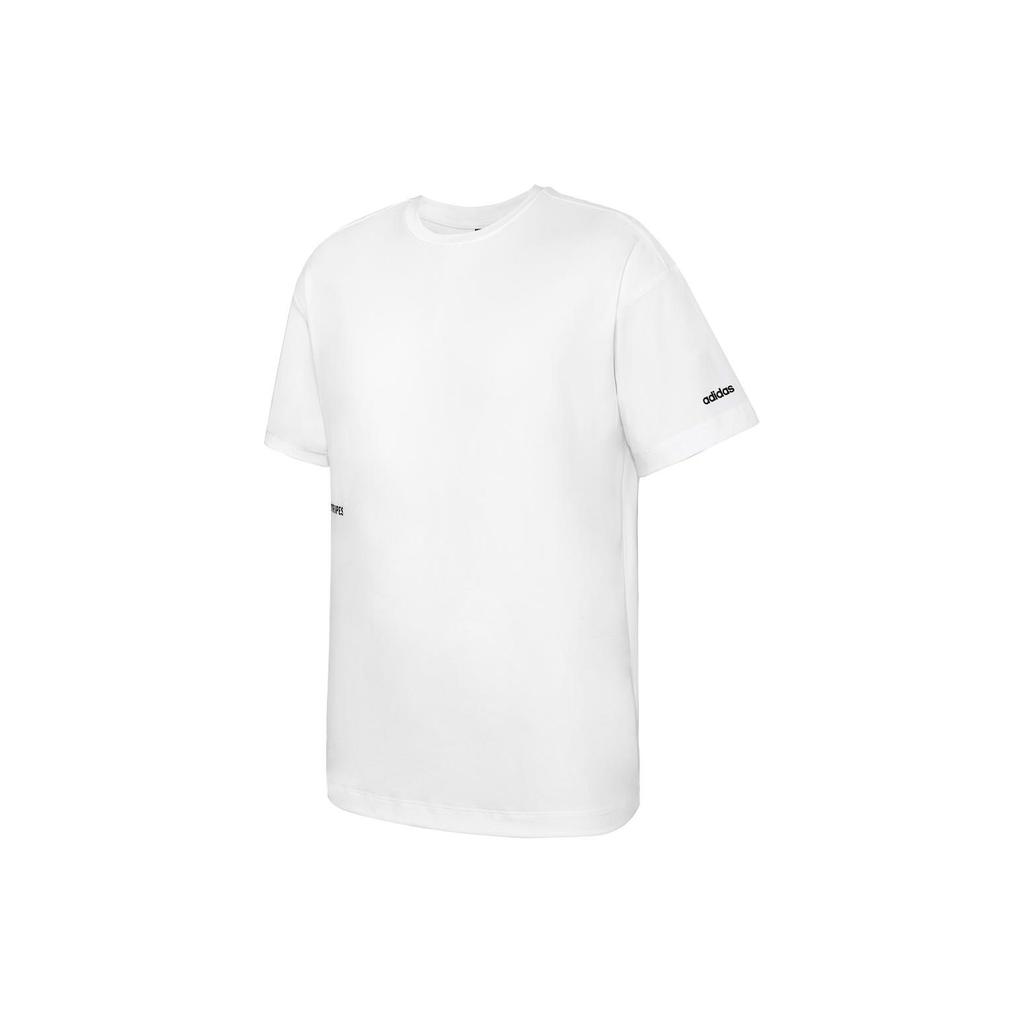 Adidas Solid Color Casual Crew Neck Pullover Short Sleeve T-Shirt Men Tops White JI8474