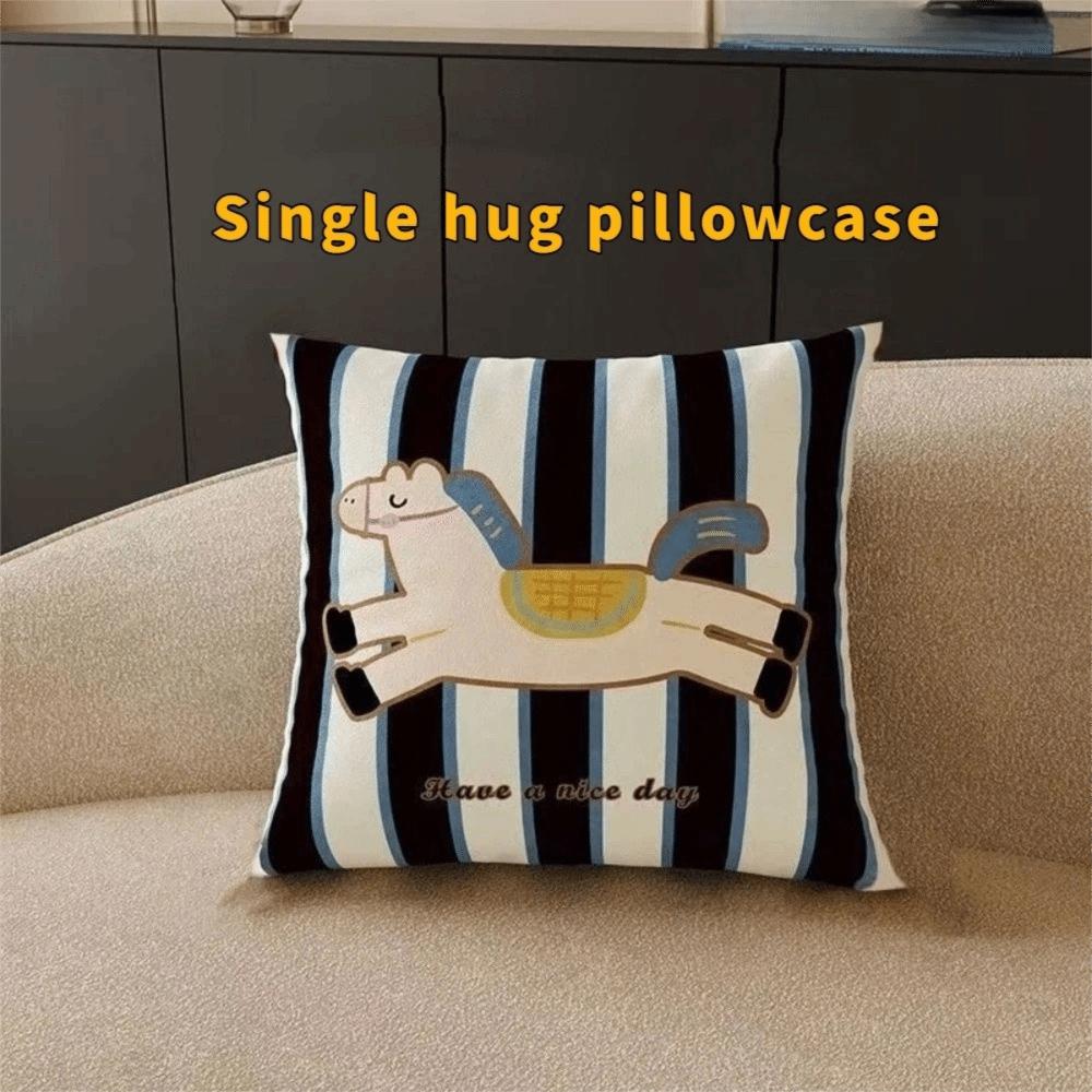 

Festive Decorative Pillow Covers Soft Square Pillowslip New Year Decorations 45cm/17.72in чорний