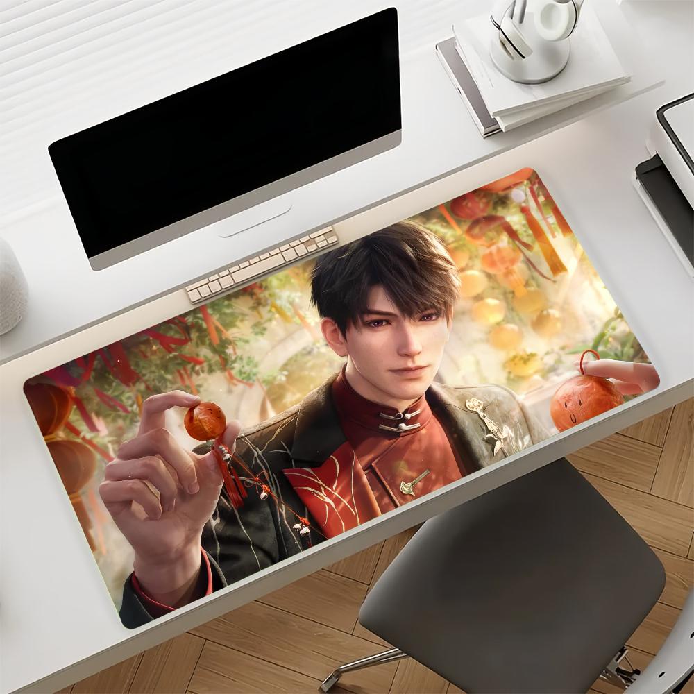 Caleb Love and Deepspace Game Mouse Pad Non-slip Rubber Gamer Balance Computer Mat Decoracion Deskmat Laptop Office Large