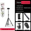 Mobile Live Streaming Floor Stand & 10" Fill Light with Retractable Thermometer Phone Clip