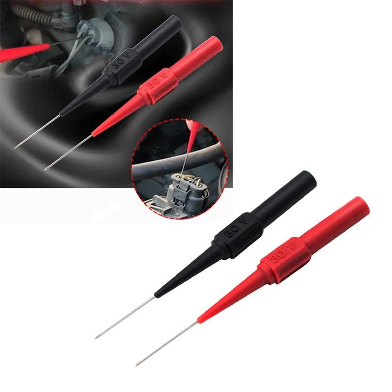 30V Diagnostic Tools Multimeter Test Lead Extention Back Piercing Needle Tip Probes Autotools Automotive Kit Machine 0.7MM
