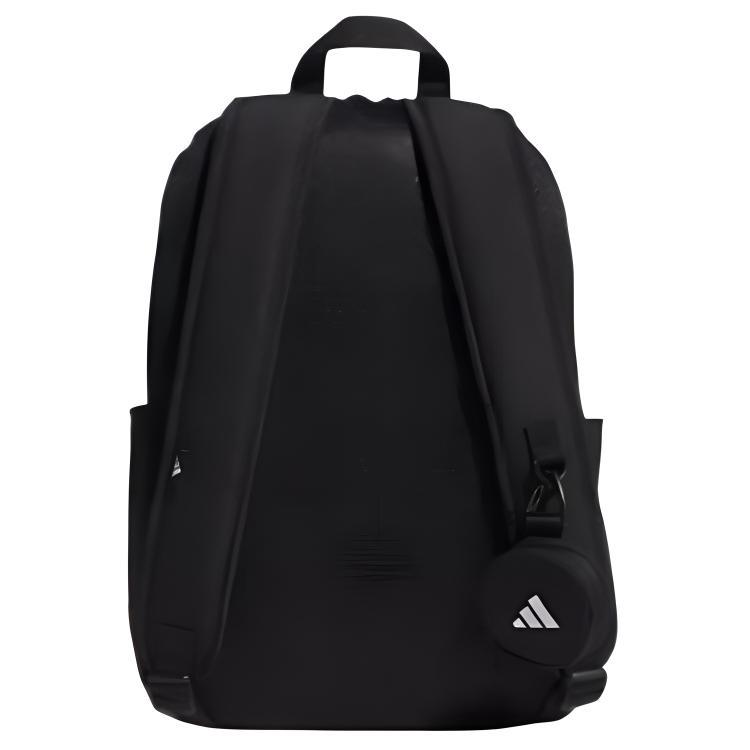 Adidas Logo Zip Closure Recycled Polyester Backpack Unisex Backpack Black JY4769