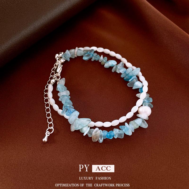 Hailanbao 2024 Freshwater Pearl Geometric Bracelet - High-End, Fashionable, Versatile Jewelry for a Chic Look.