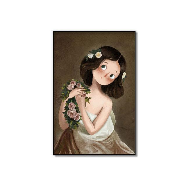 Dipinto di fama mondiale Monna Lisa Pittura decorativa Van Gogh Personaggio dei cartoni animati Poster artistico Stampe murali per la camera da letto della casa dei bambini