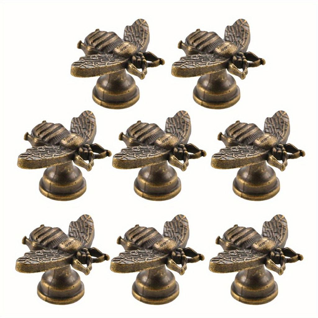 8 stk Retro Insektform Bi Skuffeknotter Håndtak For Kommode Skuffetrekk, Hjem Skap Garderobe Håndtak