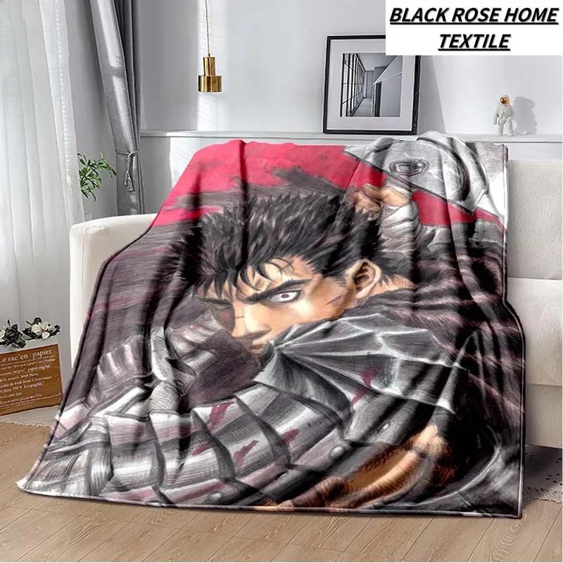 Fashion Art 3D HD Printed Berserk Anime Blanket Family Bedroom Sofa Bed Sheet Plush Sleeping Blanket Camping Warm Cover Blanket