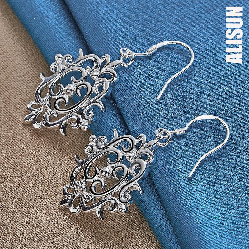 925 Sterling Silber Geometrische Piercing Ohrringe Modischer Hochzeitsschmuck