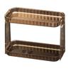 M-Modern-Household Bedroom, Cosmetics Storage, Bathroom, Kitchen Transparent Double Layer Storage Rack ,C Storage Rack 1 PCS