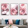 Rosa Blumendruck, errötendes Poster, rosa Pfingstrosen, Wandkunst, Leinwandgemälde, nordischer Stil, modernes Bild für Wohnzimmer, Heimdekoration