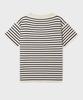 Andeleusenandeleusen Boatman Short Sleeve Striped Knit Raw Cotton