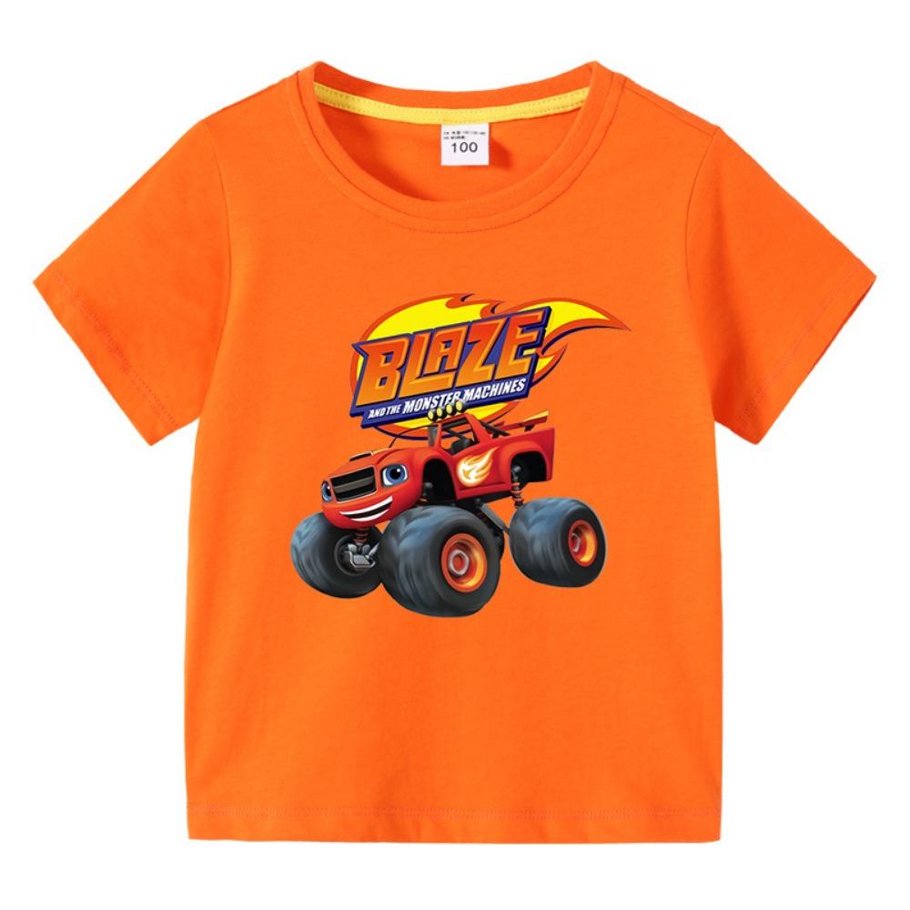 Blaze I Monster Machines Kreskówka Dzieci Zabawne Koszulki Niemowlęcy Chłopcy Fajne Letnie Koszulki Dziecięce Góry Ubrania dla Dziewczynek 1-10 Lat