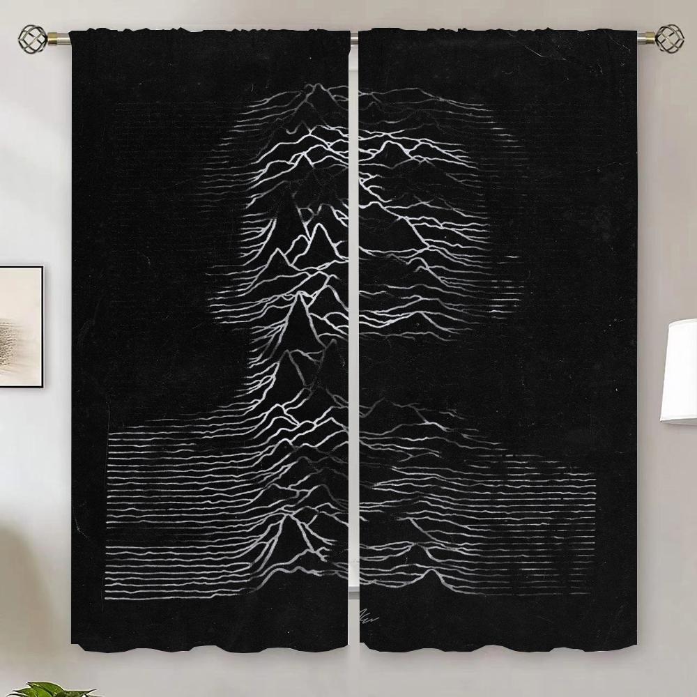 

Joy Division Unknown Pleasures Шторы для гостиной 2 шт. Бесплатная доставка Жалюзи для дома и декора Щупальца Перегородка W50xH70cmx2pcs-CL