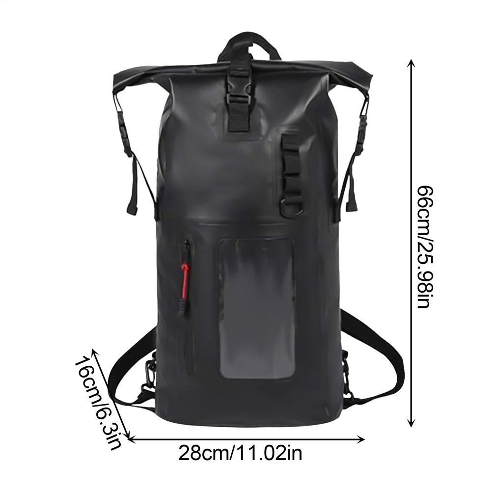 

Waterproof Swimming Dry Bag 30L Large Capacity Diving Backpack RaftingCompression Storage Bag Roll Sealing Diving Storage Pack чорний