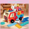Wooden Fire Truck Puzzle Toy For Kids Educational And Developmental Play