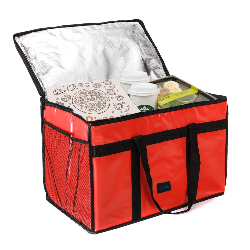 Cherrboll Isolert Matlevering Holdbar Matlevering Shopping Holder Maten Kald og Oppbevaring Vanntett Pose, Vannavstøtende Kommersiell Kvalitet Pose,