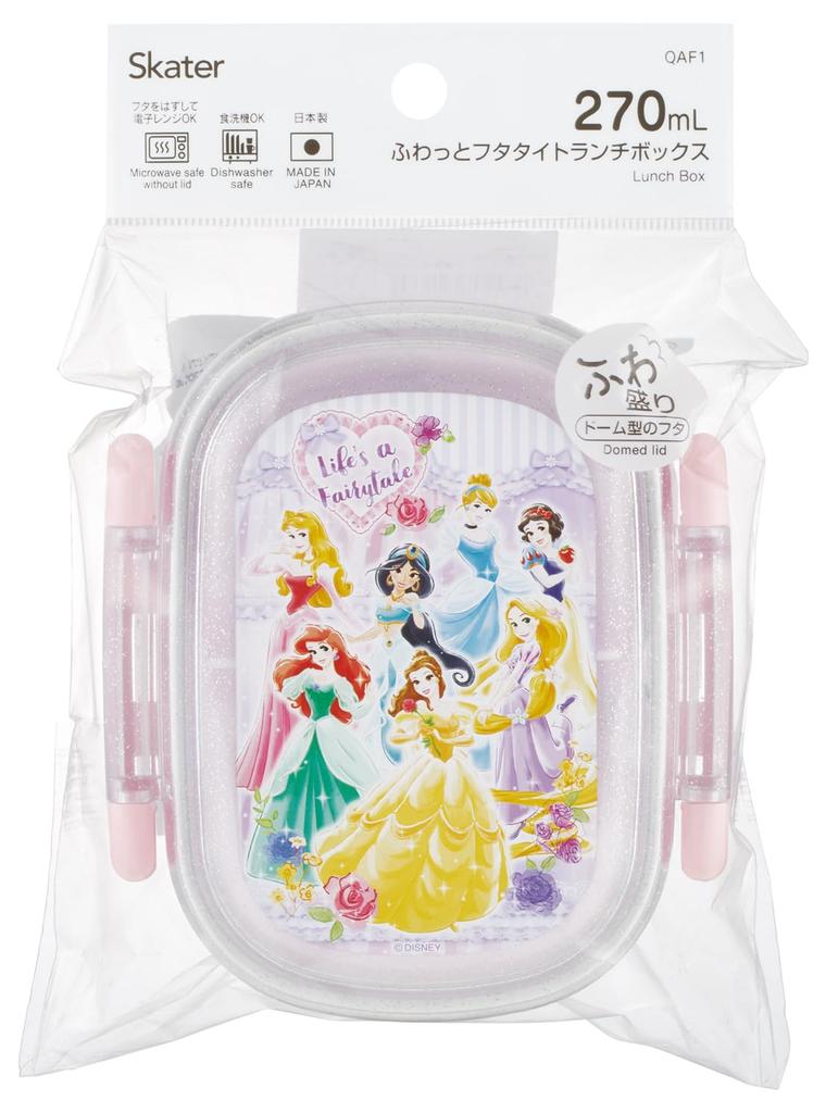 Skater Lunch 270ml Fluffy Einzelspülmaschine Hergestellt in Disney 26 Jahre Kinderbox, Fassungsvermögen, Domdeckel, Etage, Sicher, Japan, Prinzessin, Alt, Mädchen,