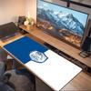 Blue White Owl Crest Large Size Mouse Pad Large Gaming Table Cushion Nonslip Laptop Tablet Big Mousepad Xxl Mat Mini Pc Playmat With Lock Edge