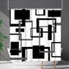Shower Curtain Waterproof And Mildew-Proof Line Lattice Bathroom Striped Bathroom Curtain Shower Curtain Partition Curtain Free Of Punching