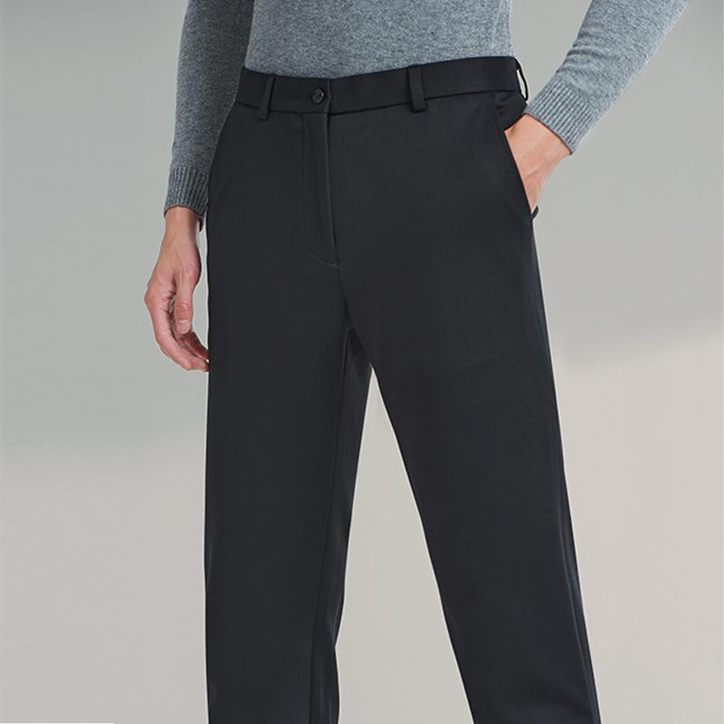 

Мужские черные брюки из высокоэластичного бархата — теплые, утолщенные, прямого кроя для осени и зимы Waist 83cm (2.49ft) - 33