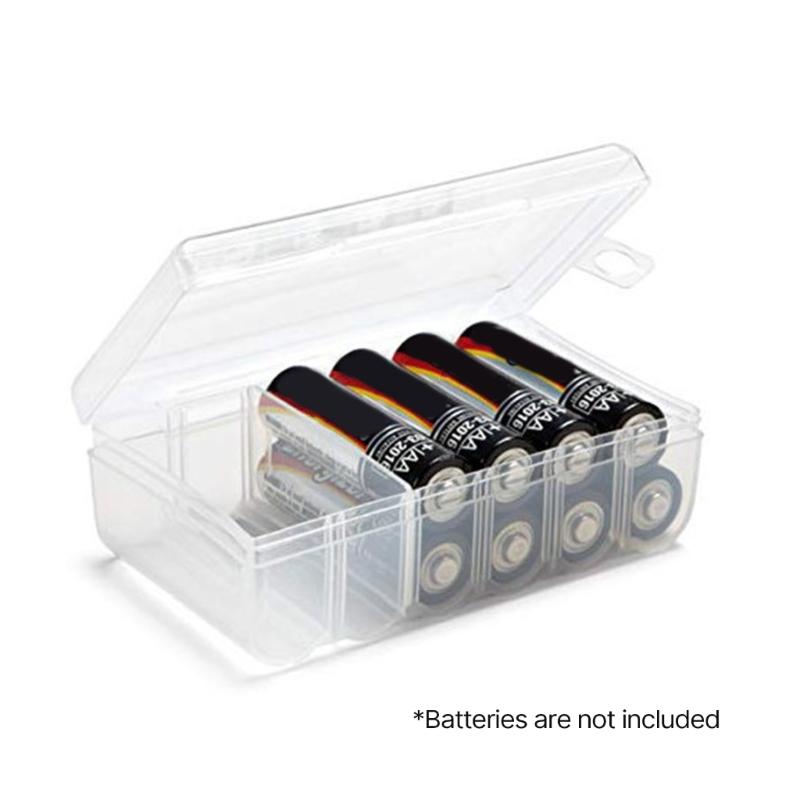Battery Box Battery Storage Solution Battery Case Container for AA/AAA Batteries for Travel and Home Use