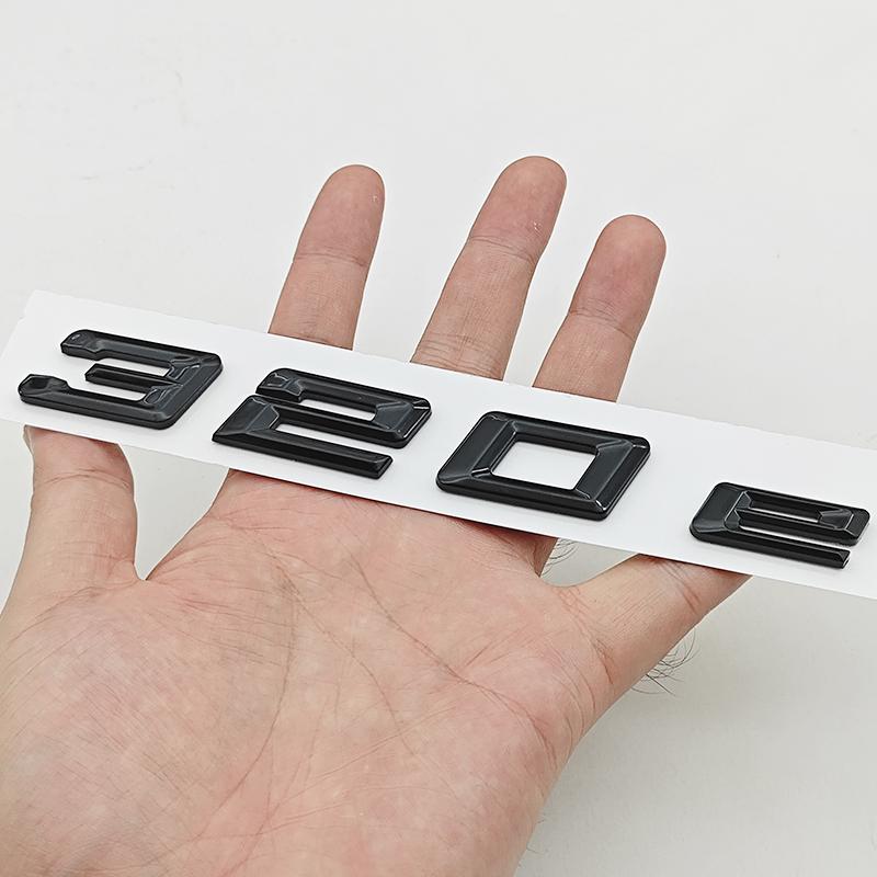 3D ABS Chrome Car Letters Logo 320e Rear Trunk Badge Emblem Sticker For BMW 3 Series EV 320e Auto Tail Marking Accessories