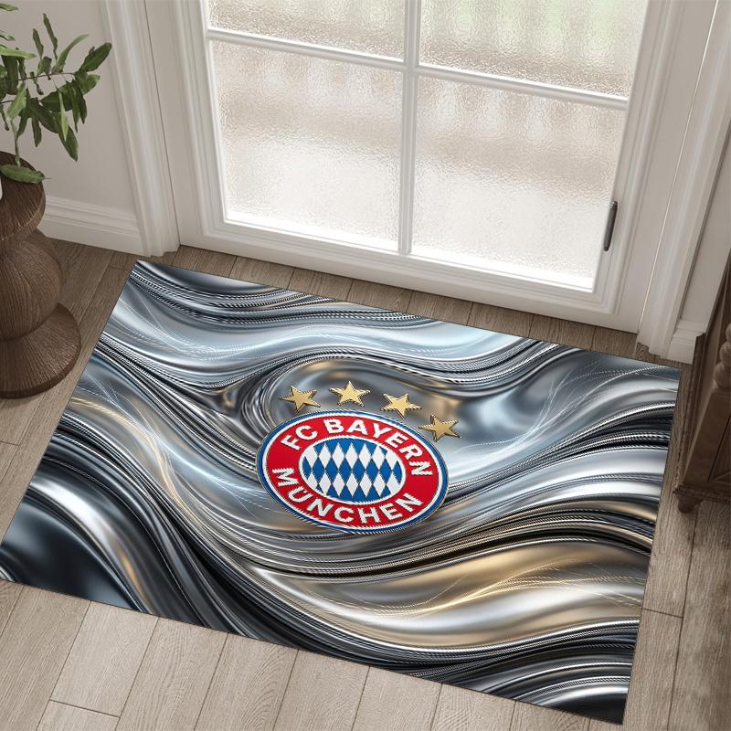 Bayern Munich Design Crystal Velvet Carpet Cozy Non?Slip Printed Rug For Bedroom Living Room Entrance
