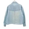 70s 80s vintage Chambray Shirt jacket Ice blue Men's Used
