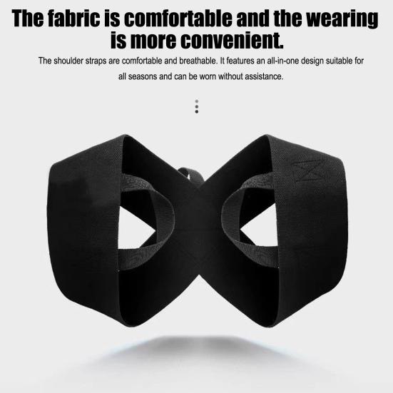 Heavy Shoulder Straps for Weight Training Adjustable Posture Support Unisex Elastic Breathable Back Brace for Workouts Daily Wear