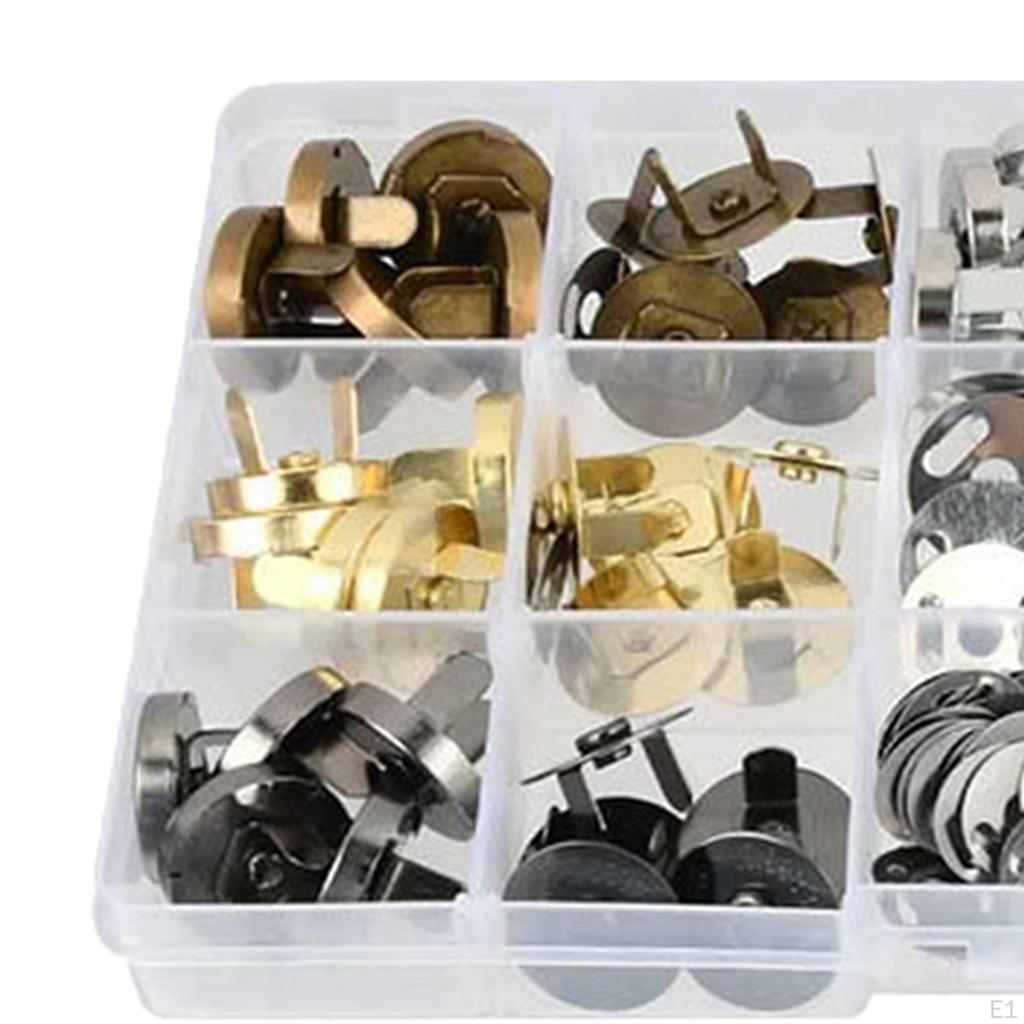 20x Kovové knoflíky Díly Příslušenství Magnetické pro peněženky Tašky na oblečení