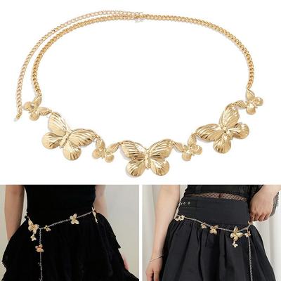 Hip Hop Y2k Chain Belt Punk Dress Belt Chain All-match Metal Chain Waistband  for Women