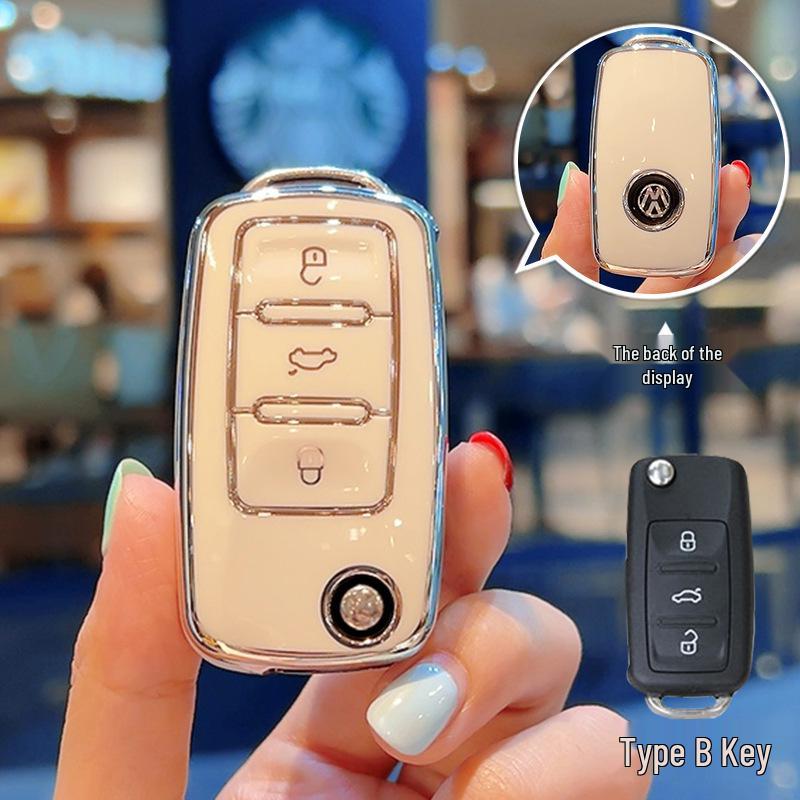 Volkswagen Key Covers Fit: Magotan, Passat, Sagitar, Polo, Bora, Tharu, Tayron, Lavida, Tiguan, T-Roc