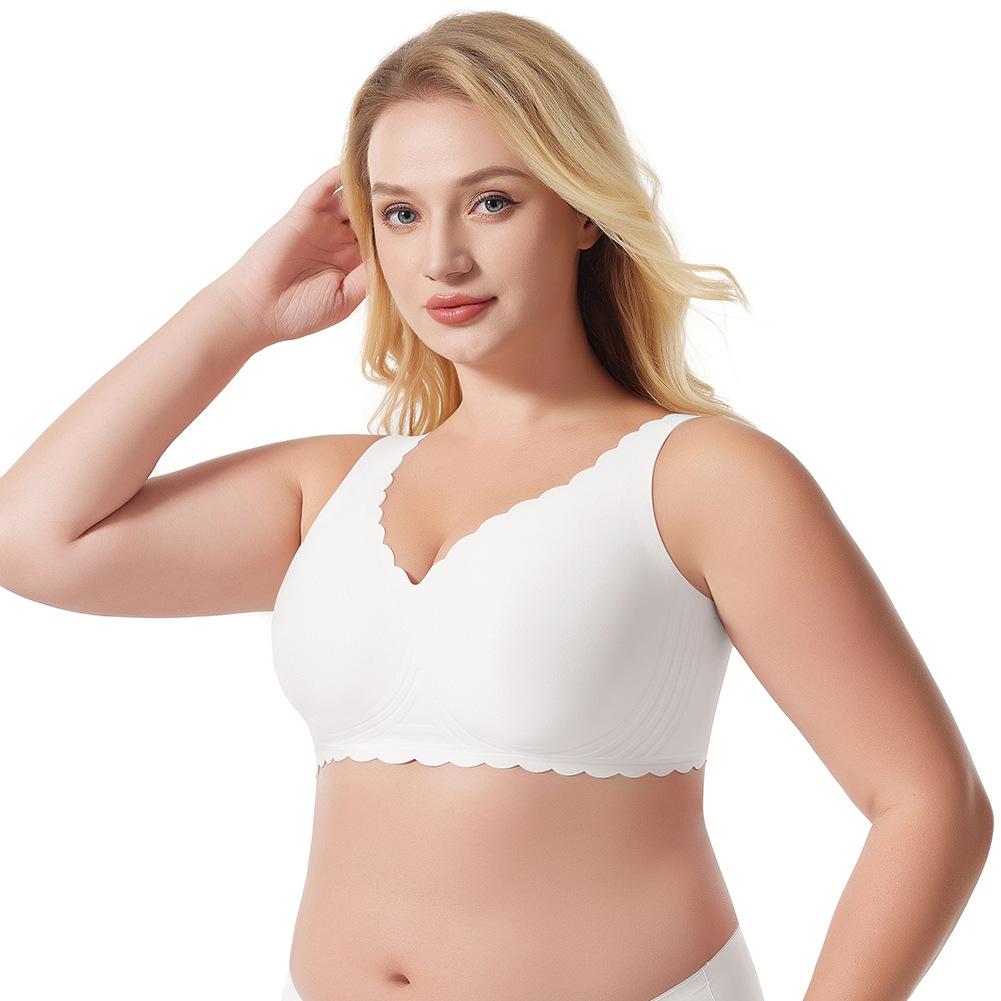 Smooth French Small Wave Deep V Seamless Jelly Strip Underwear European and American Comfortable Bra